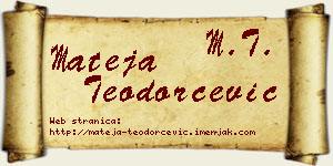 Mateja Teodorčević vizit kartica